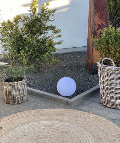 Runde bedlamper med solceller - 3 stk.