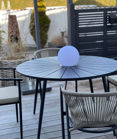 Runde bedlamper med solceller - 3 stk.