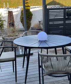 Runde bedlamper med solceller - 3 stk.