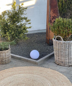 Runde bedlamper med solceller - 3 stk.