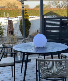 Runde bedlamper med solceller - 3 stk.