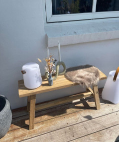 Barcelona Teak Bænk - Bænk i teaktræ 90x25xh45 cm