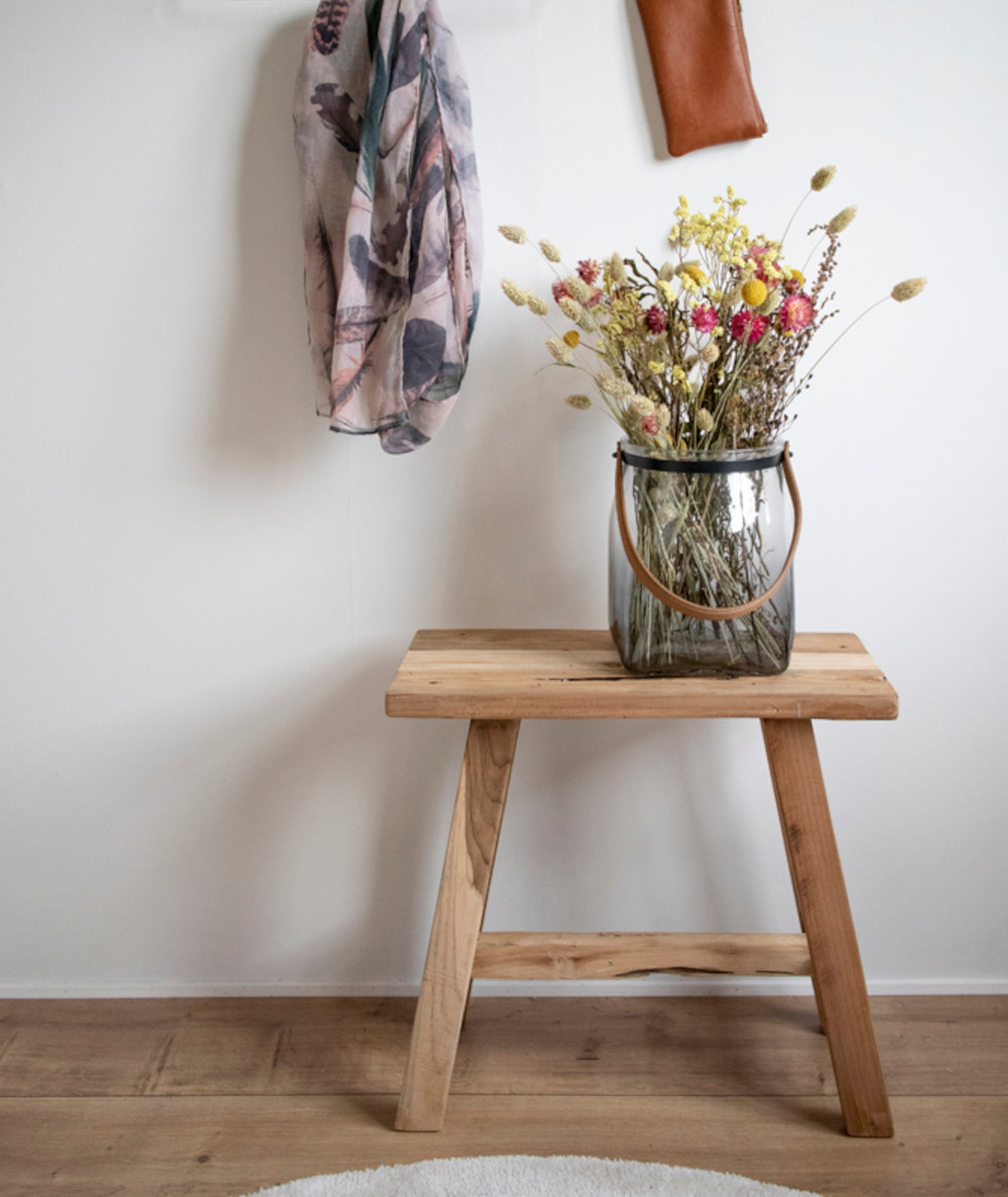 Barcelona Teak Bænk - Bænk i teaktræ 50x25xh45 cm