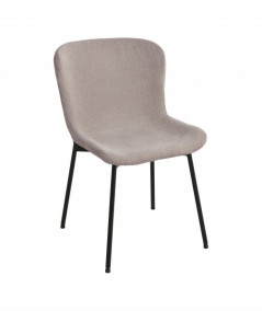 Bernadette spisebordsstol i beige, med sorte ben