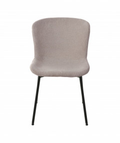 Bernadette spisebordsstol i beige, med sorte ben