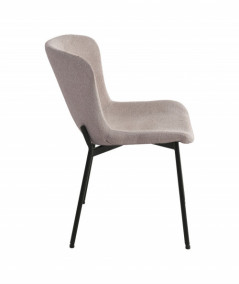 Bernadette spisebordsstol i beige, med sorte ben