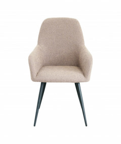 Harbo spisebordsstol i bouclé, beige med sorte ben