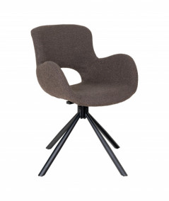 Amorim spisebordsstol i bouclé mushroom med drejefod