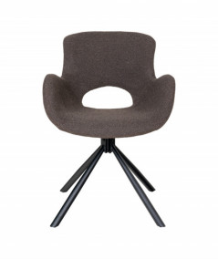 Amorim spisebordsstol i bouclé mushroom med drejefod