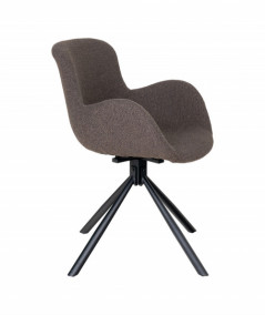 Amorim spisebordsstol i bouclé mushroom med drejefod