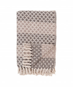 Sybille plaid i brun/beige/hvid farve