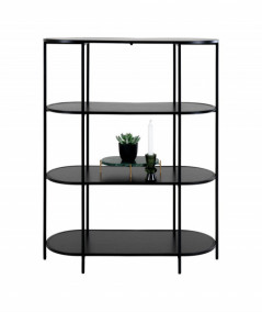Vita oval reol i sort