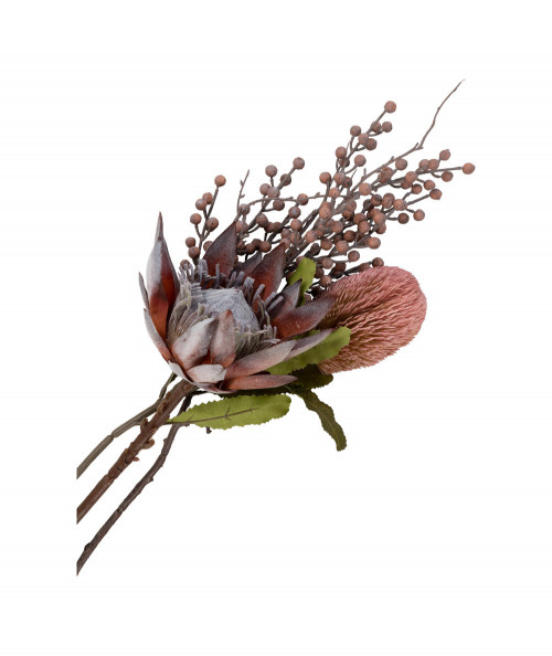 kunstig Desiree blomsterbuket i rosa farve