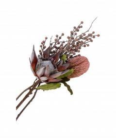 kunstig Desiree blomsterbuket i rosa farve