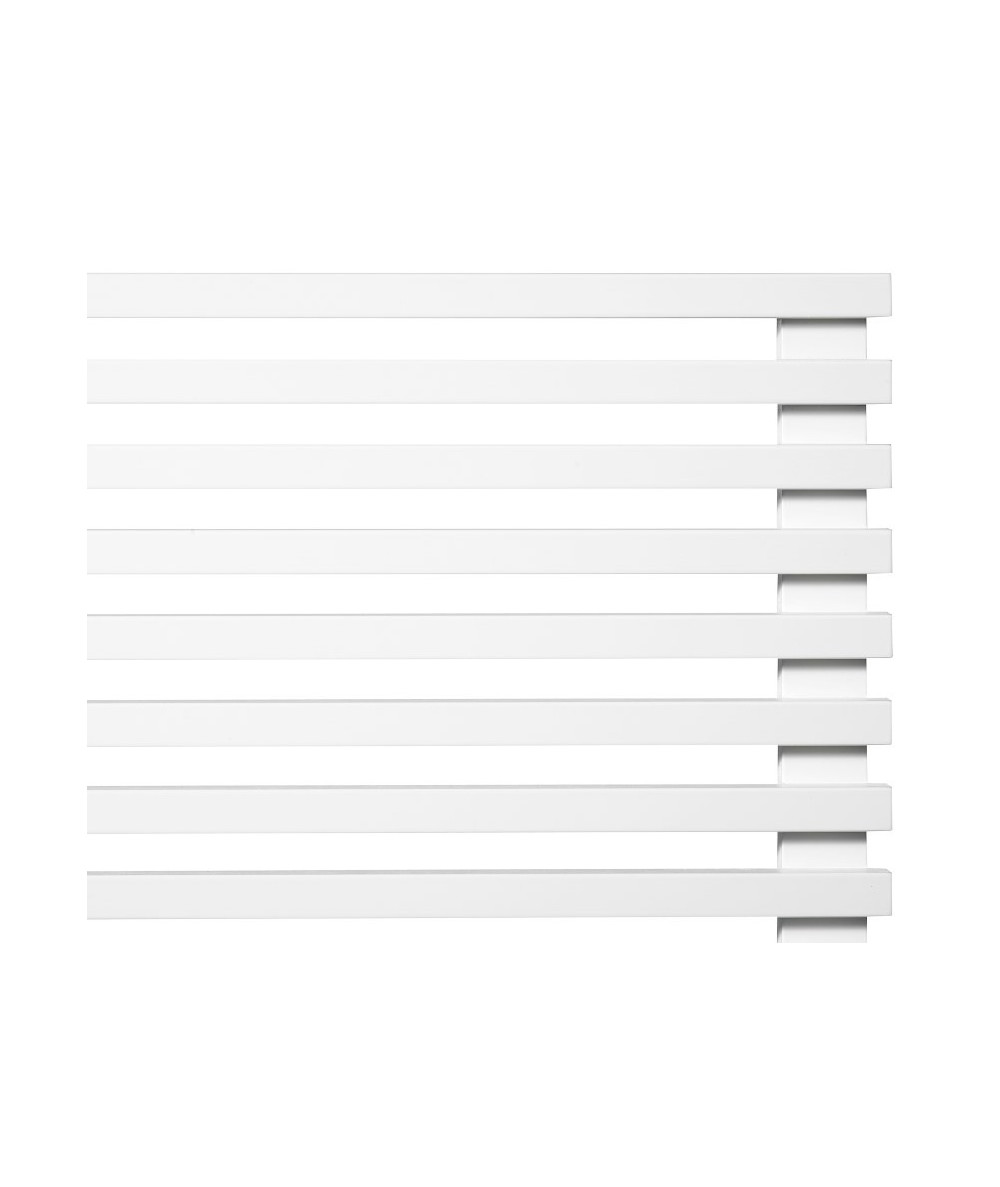Yoko radiatorskjuler med vandrette lameller skaber et minimalistisk look.