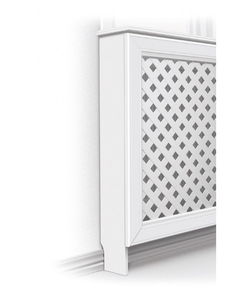 Gavlsæt til radiatorskjuler fra Lundbergs. Måler 12,5 cm i dybden