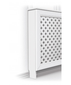 Gavlsæt til radiatorskjuler fra Lundbergs. Måler 12,5 cm i dybden