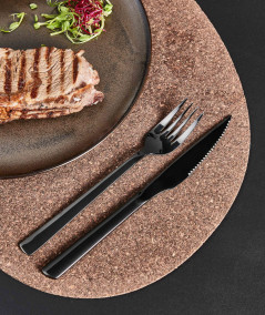 RAW steak bestik i sort med 8 dele