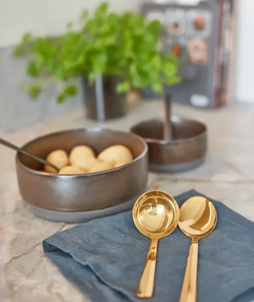 Raw bestik sauce/kartoffelske sæt guld belægning