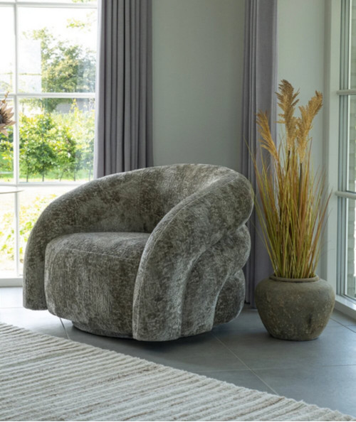 Claudette loungestol med drejefunktion i natur farve