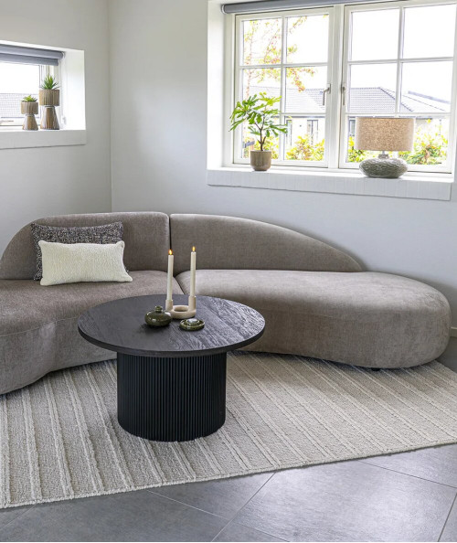 Élodie sofa med 2 puder i chenille, natur