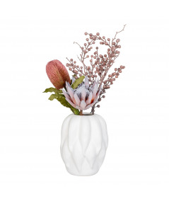 Elegant vase i beige keramik