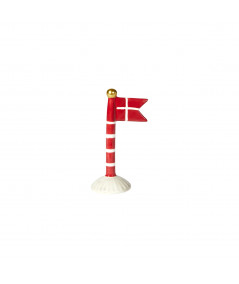 Keramik fødselsdagsflag i rød og hvid