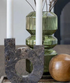 Vase i grøn glas