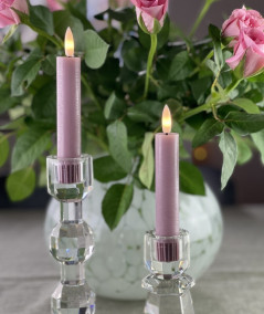 LED Stagelys i rosa 2 stk. 11 cm. i højde