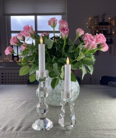 LED Stagelys i hvid 2 stk. 11 cm. i højde