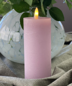 LED Bloklys i rosa 1 stk 6x15 cm