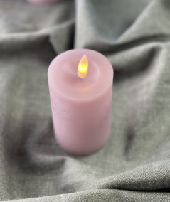 LED Bloklys i rosa 1 stk 6x10 cm