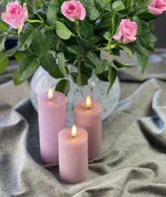 LED Bloklys i rosa 1 stk 6x10 cm