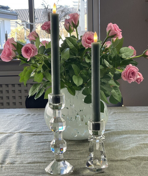 LED Stagelys i grøn 2 stk. - 22,5 cm. i højde