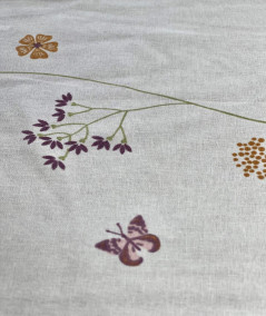 Coated dug med blomster 240 cm