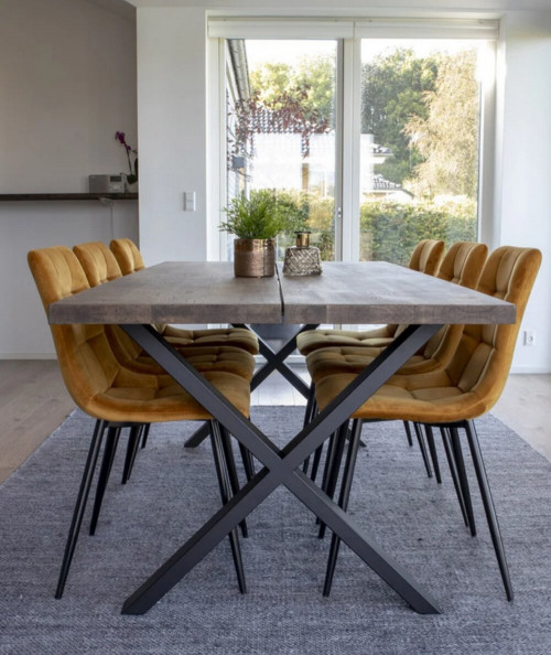 Montpellier Spisebord - Spisebord i smoked olieret eg med lige kant 200x95xh75 cm