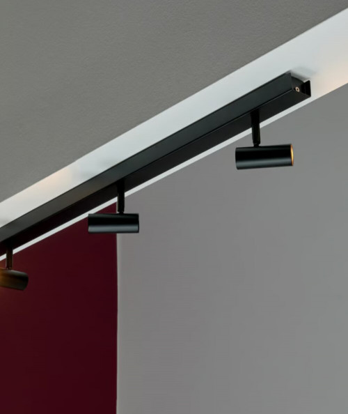 Omari 3 led spot på skinne i sort