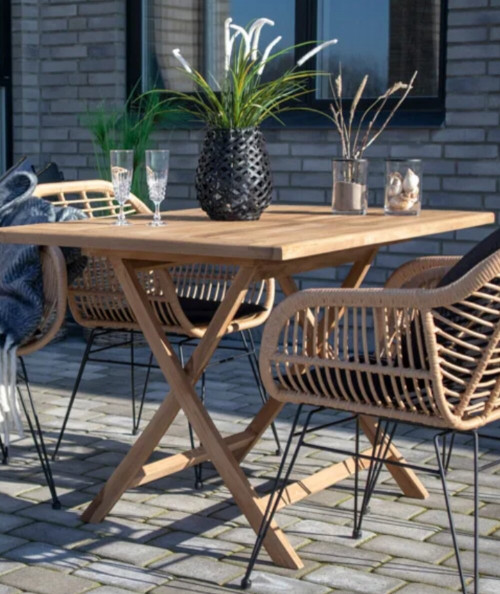 Oviedo Teak Spisebord - Spisebord i teaktræ 120x80xh75cm