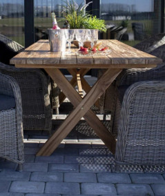 Murcia havebord - Lavet i genbrugs teak 200x90xh75cm