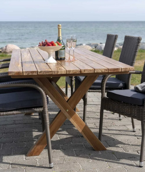 Murcia havebord - Lavet i genbrugs teak 200x90xh75cm