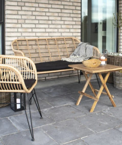 Trieste Sofa - Sofa i naturligt polyrattan med hynde