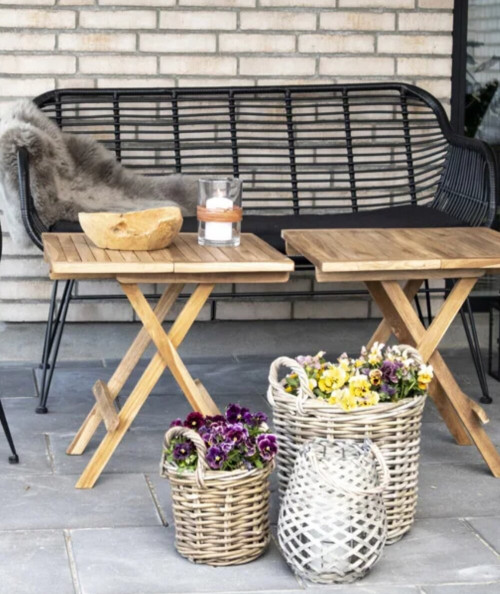 Trieste Sofa - Sofa i sort polyrattan med hynde
