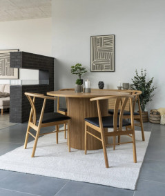 Boavista spisebord i natur Ø120x75 cm