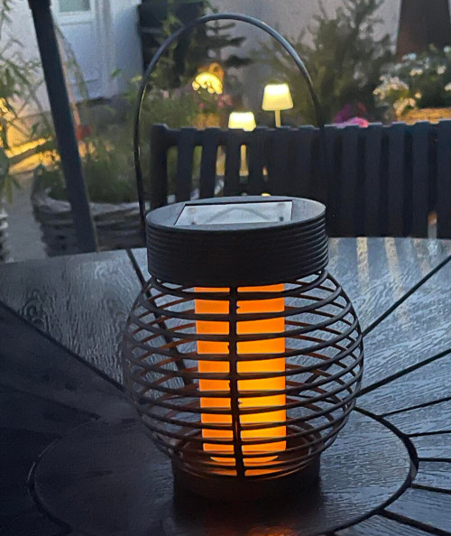 LED lanterne med flamme effekt