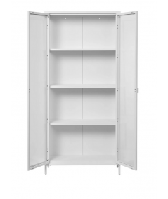 Brisbane vitrineskab m. 2 glaslåger i hvid 80x35x175 cm