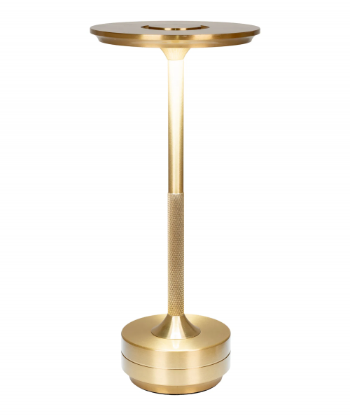 Messing bordlampe med genopladelig batteri