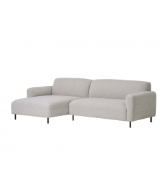 Salvador loungesofa - venstrevendt i lysegrå