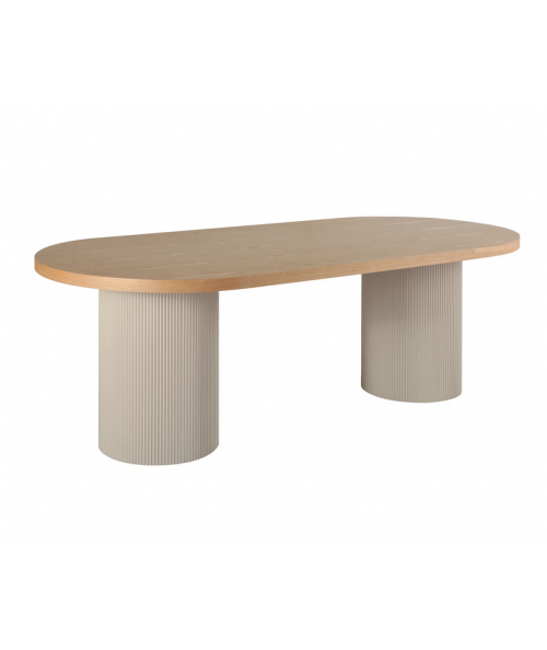 Solva Spisebord i ask, natur og sand L220 cm