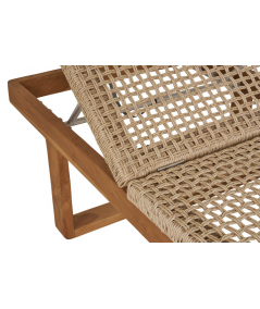 Derby teak solseng med natur polyrattan