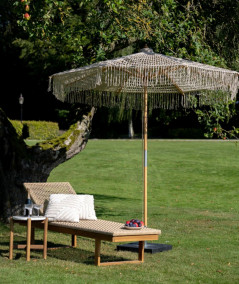 Derby teak solseng med natur polyrattan